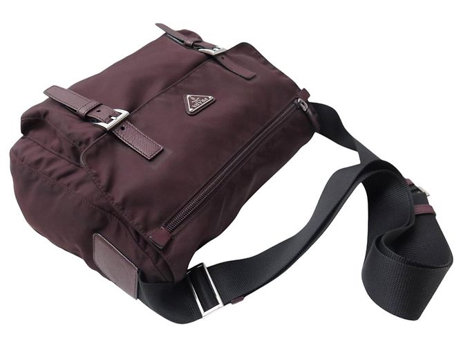 BORSA A TRACCOLLA PRADA RE-NYLON BORDEAUX 1BD953 BURGUNDY SHOULDER BAG Bordò - vista 6