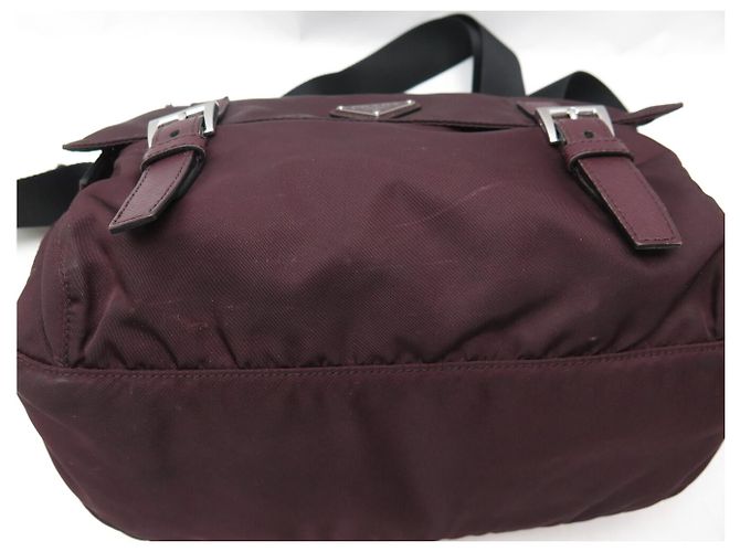 BORSA A TRACCOLLA PRADA RE-NYLON BORDEAUX 1BD953 BURGUNDY SHOULDER BAG Bordò - vista 9