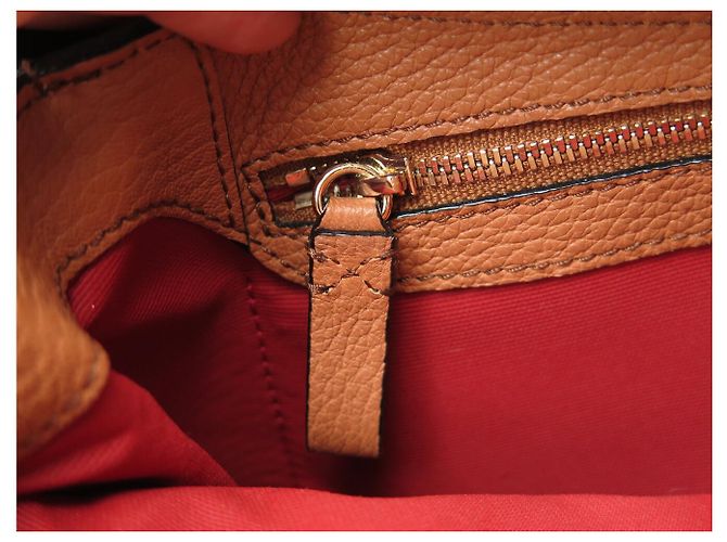 NUOVA BORSA A MANO LANCEL PIA IN PELLE CAMEL A TRACCOLLA Cammello - vista 11