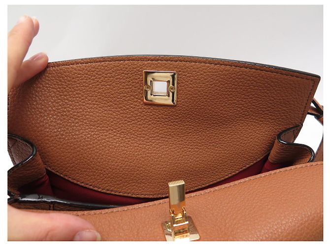 NUOVA BORSA A MANO LANCEL PIA IN PELLE CAMEL A TRACCOLLA Cammello - vista 9