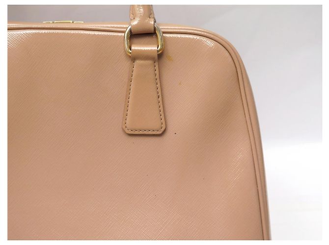 BORSA A MANO PRADA PYRAMID PROMENADE BEIGE PELLE SAFFIANO VERNICE BL0808 BAG - vista 17