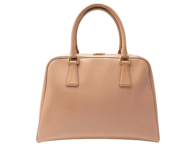 BORSA A MANO PRADA PYRAMID PROMENADE BEIGE PELLE SAFFIANO VERNICE BL0808 BAG - vista 2