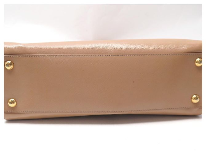 BORSA A MANO PRADA PYRAMID PROMENADE BEIGE PELLE SAFFIANO VERNICE BL0808 BAG - vista 20