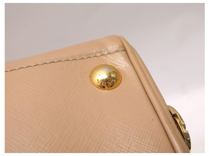 BORSA A MANO PRADA PYRAMID PROMENADE BEIGE PELLE SAFFIANO VERNICE BL0808 BAG - vista 21