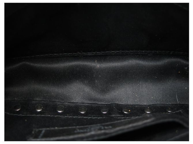 BORSA A MANO VALENTINO POCHETTE ROCKSTUD PELLE NERA BORCHIE TRACOLLA BAG Nero - vista 14