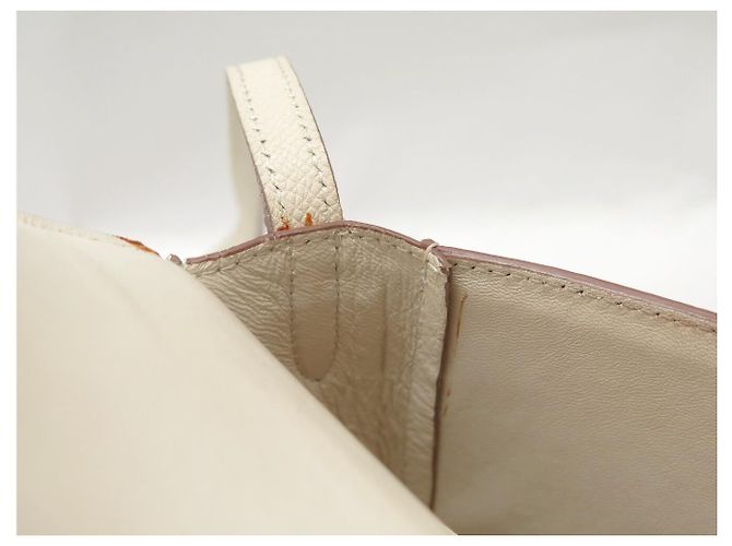 Céline BOLSO DE MANO CELINE TROTTEUR PM CUERO CREMA BANDOLERA CROSSBODY BAG PURSE Crudo - vista 10