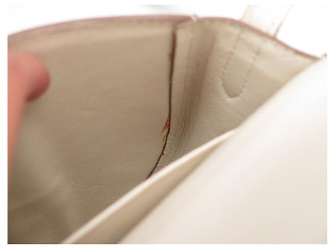 Céline BOLSO DE MANO CELINE TROTTEUR PM CUERO CREMA BANDOLERA CROSSBODY BAG PURSE Crudo - vista 11