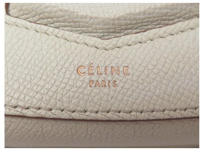 Céline BOLSO DE MANO CELINE TROTTEUR PM CUERO CREMA BANDOLERA CROSSBODY BAG PURSE Crudo - vista 6