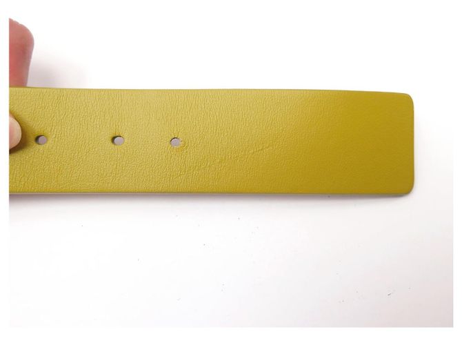 Christian Dior CINTURÓN DIOR 30 MONTAIGNE REVERSIBLE CD DE CUERO NUEVO VERDE Y BEIGE T70 BELT - vista 11