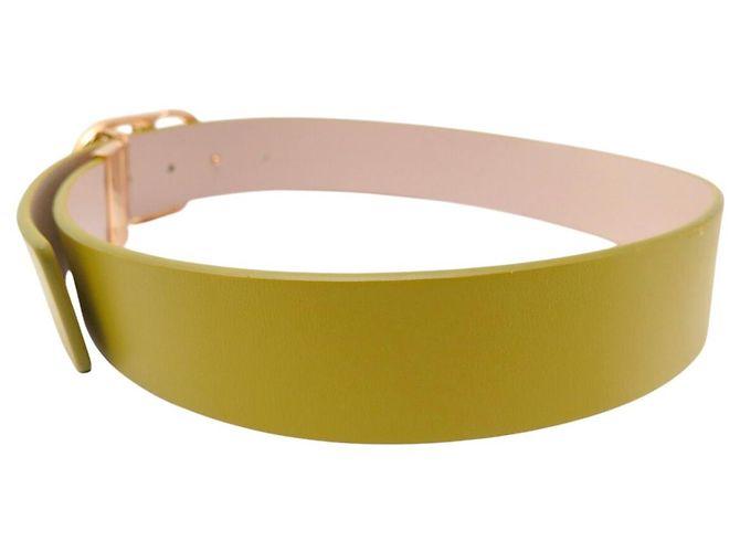 Christian Dior CINTURÓN DIOR 30 MONTAIGNE REVERSIBLE CD DE CUERO NUEVO VERDE Y BEIGE T70 BELT - vista 6