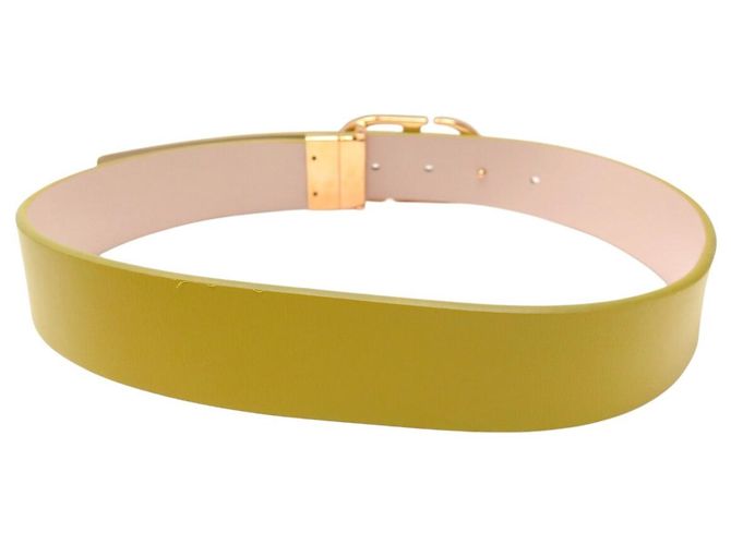 Christian Dior CINTURÓN DIOR 30 MONTAIGNE REVERSIBLE CD DE CUERO NUEVO VERDE Y BEIGE T70 BELT - vista 7