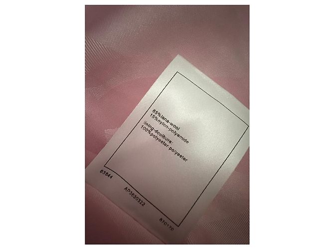 Chanel Abrigo de Tweed Rosa Beige Gris - vista 11