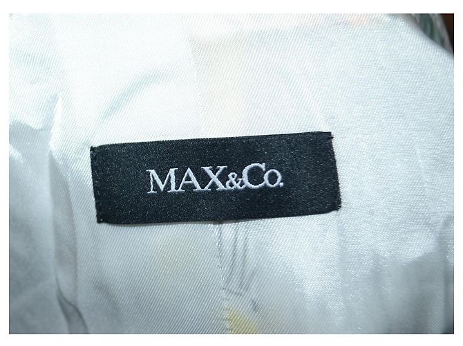 Autre Marque MAX&Co. Blazer Floreale in Cotone Bianco Verde Arancione Grigio Giallo - vista 5