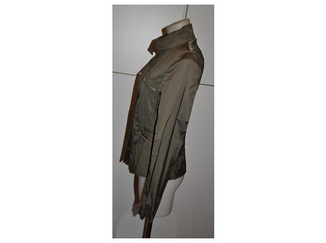 Giacca Pinko Verde Militare con Zip Cachi - vista 3