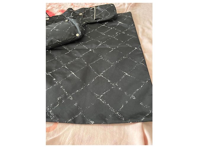 Chanel Old Travel Line Bolso Tote Lona Negro Blanco - vista 9