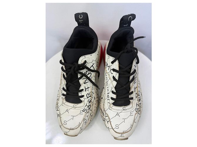 Stella Mc Cartney Stella McCartney "Stella" Logo Leder-Sneaker Schwarz - Ansicht 3
