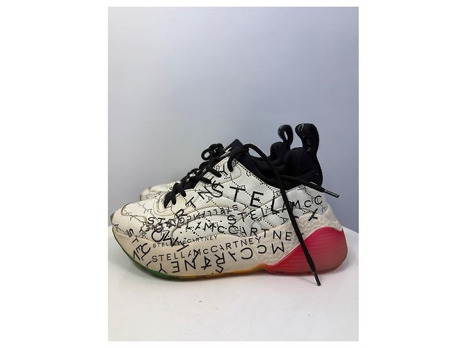 Stella Mc Cartney Stella McCartney "Stella" Logo Leder-Sneaker Schwarz - Ansicht 4