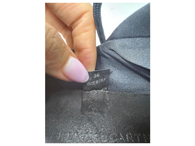 Stella Mc Cartney Stella McCartney "Stella" Logo Leder-Sneaker Schwarz - Ansicht 7