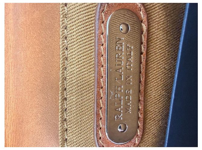 Ralph Lauren Borsa a Tracolla in Camoscio Verde Marrone - vista 4