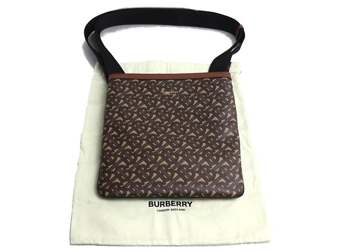 Borsa a tracolla BURBERRY TB Monogram Marrone - vista 7
