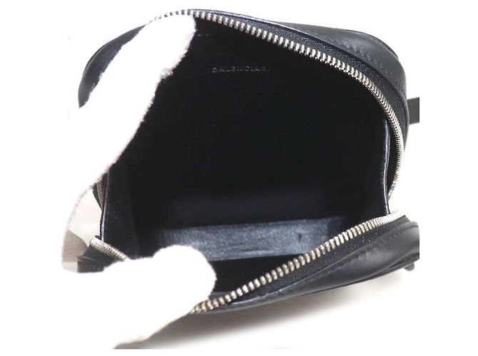 Borsa a tracolla porta-cellulare Balenciaga Cash Zip Nero - vista 4