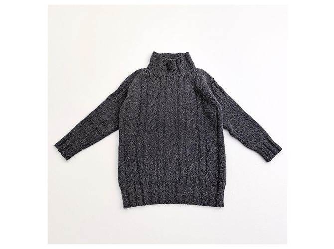 Autre Marque Joseph Tricot Zopfstrick Minikleid Anthrazitgrau - Ansicht 4