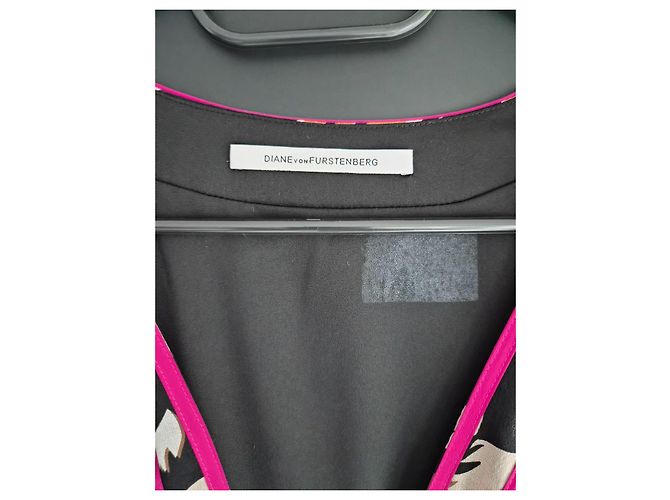 Diane Von Furstenberg Abito lungo stampato Marrone Nero Rosa Bianco Multicolore Beige - vista 2
