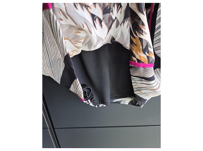 Diane Von Furstenberg Abito lungo stampato Marrone Nero Rosa Bianco Multicolore Beige - vista 6