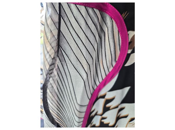 Diane Von Furstenberg Abito lungo stampato Marrone Nero Rosa Bianco Multicolore Beige - vista 8