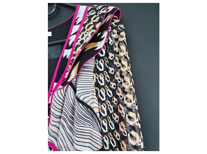 Diane Von Furstenberg Abito lungo stampato Marrone Nero Rosa Bianco Multicolore Beige - vista 9
