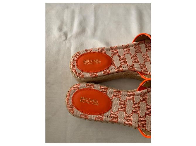 Sandali con zeppa Michael Kors MK Outline JQD/EMB MK Arancione - vista 2