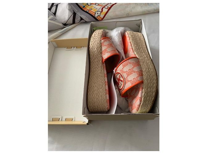 Sandali con zeppa Michael Kors MK Outline JQD/EMB MK Arancione - vista 5