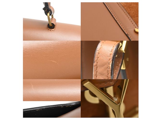 Autre Marque Saint Laurent Paris Cassandra Top Handle Handtasche Braun - Ansicht 7