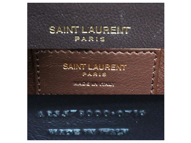Autre Marque Saint Laurent Paris Cassandra Top Handle Handtasche Braun - Ansicht 8