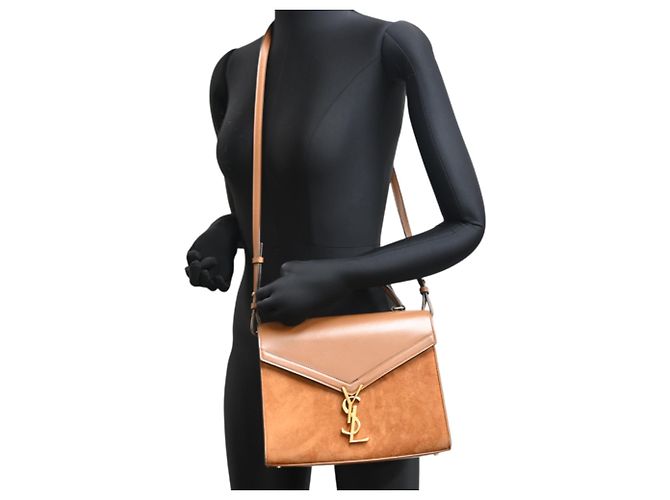 Autre Marque Saint Laurent Paris Cassandra Top Handle Handtasche Braun - Ansicht 9