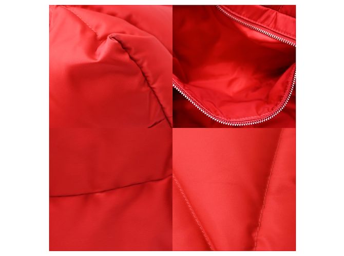 Saco Tote Prada em Re-Nylon acolchoado Vermelho - vista 7