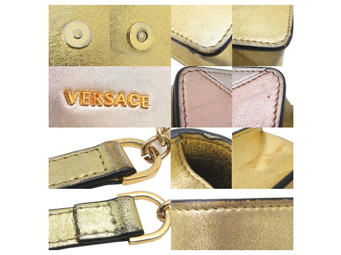 Versace Damen Schultertasche aus Leder in Goldton Golden - Ansicht 10