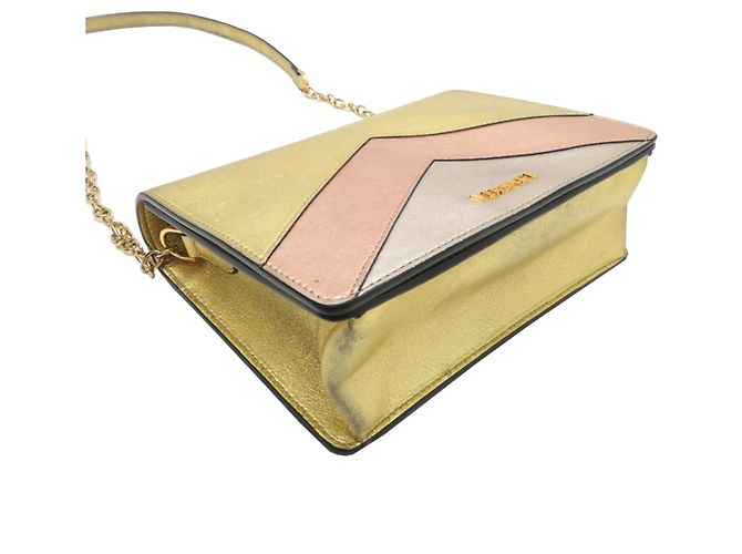 Versace Damen Schultertasche aus Leder in Goldton Golden - Ansicht 3