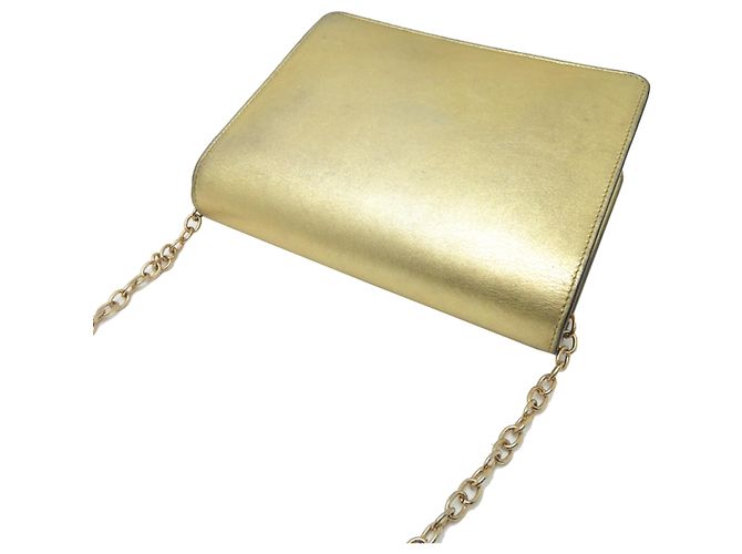 Versace Damen Schultertasche aus Leder in Goldton Golden - Ansicht 4