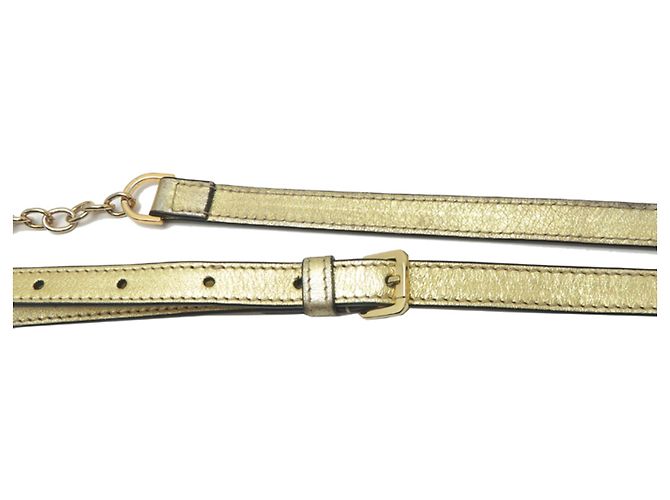 Versace Damen Schultertasche aus Leder in Goldton Golden - Ansicht 5