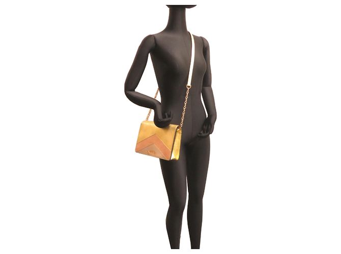 Versace Damen Schultertasche aus Leder in Goldton Golden - Ansicht 8