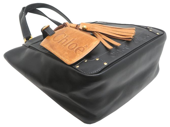 Borsa Tote in pelle Eden da donna Chloé Nero - vista 3