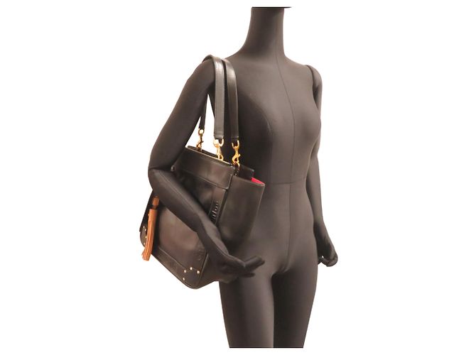 Borsa Tote in pelle Eden da donna Chloé Nero - vista 8