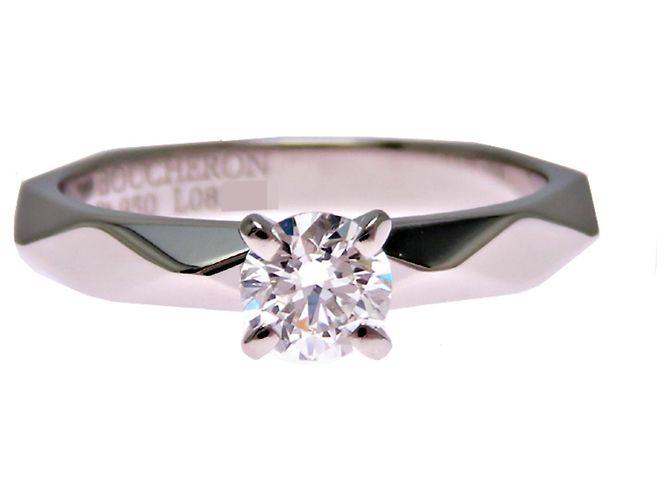 Boucheron Diamant-Solitärring aus Platin 950 Weiß - Ansicht 4