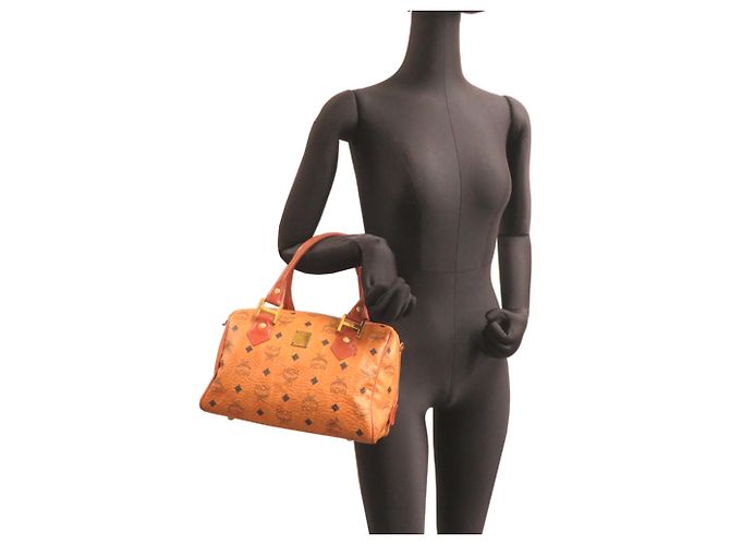 Bolsa Boston MCM para mulheres, marrom - vista 8