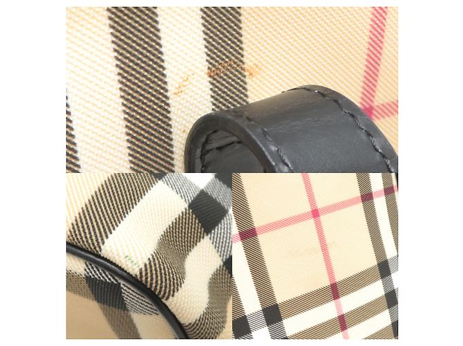 Burberry Check Pattern Handtasche Braun - Ansicht 10