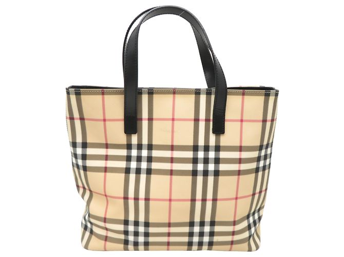 Burberry Check Pattern Handtasche Braun - Ansicht 2
