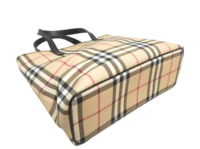 Burberry Check Pattern Handtasche Braun - Ansicht 3