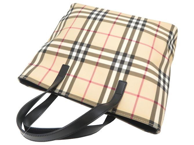 Burberry Check Pattern Handtasche Braun - Ansicht 4