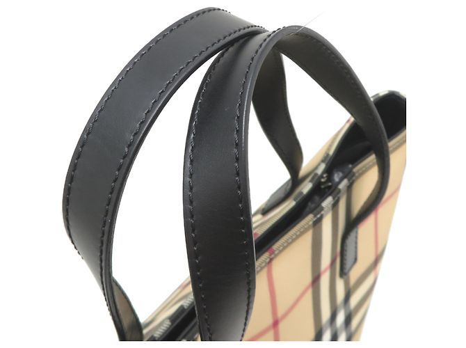 Burberry Check Pattern Handtasche Braun - Ansicht 5